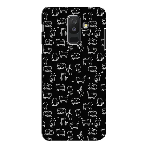 Чехол с рисунком «Котики на черном» для Samsung Galaxy A6 Plus 2018 (A605) Чехол с рисунком «Котики на черном» для Samsung Galaxy A6 Plus 2018 (A605)