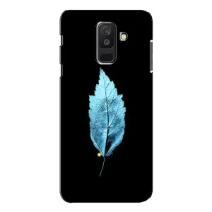 Чехол с картинками на черном фоне для Samsung Galaxy A6 Plus 2018 ( A605) (Листочек)