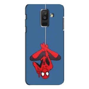 Чехол Супергерой Человека Паука на Samsung Galaxy A6 Plus 2018 ( A605) (На паутине)