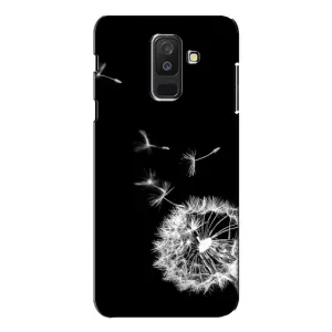 Силіконовий Чохол з кульбабками на Samsung Galaxy A6 Plus 2018 ( A605) (Кульбабка на чорному)