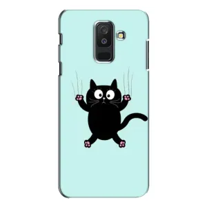 Силіконовий чохол з котиком для Samsung Galaxy A6 Plus 2018 ( A605) (Падаючий кіт)