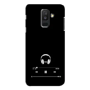 Чехол с картинками на черном фоне для Samsung Galaxy A6 Plus 2018 ( A605) (Плеер)
