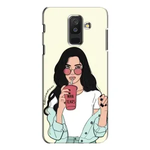 Силіконовый Чохол на Samsung Galaxy A6 Plus 2018 ( A605) з картинкой Модных девушек (З напоєм)