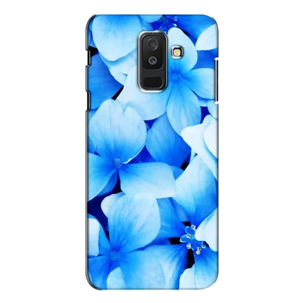 Чехол с рисунком «Синие цветы» для Samsung Galaxy A6 Plus 2018 (A605) Чехол с рисунком «Синие цветы» для Samsung Galaxy A6 Plus 2018 (A605)