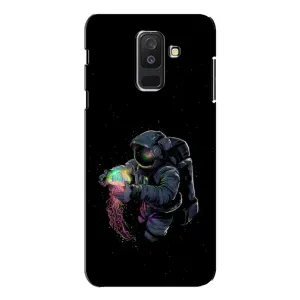 Силіконовый Чохол з принтом "Космонавти" на Samsung Galaxy A6 Plus 2018 ( A605) (В руках земля)