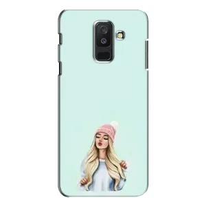 Силиконовый Чехол на Samsung Galaxy A6 Plus 2018 ( A605) с картинкой Стильных Девушек (В шапке)