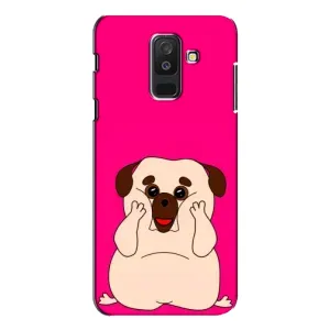 Чохол (ТПУ) Милі песики для Samsung Galaxy A6 Plus 2018 ( A605) (Веселий Мопсік)