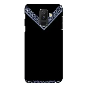 Силиконовый Чехол на Samsung Galaxy A6 Plus 2018 ( A605) (Воротник вышиванки)