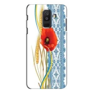 Силиконовый Чехол на Samsung Galaxy A6 Plus 2018 ( A605) с картинкой Вышиванки (Вышиванка с цветком)