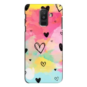 Чохли з тематикою "Маленькі Сердчеки" на Samsung Galaxy A6 Plus 2018 ( A605) (Яскраві серця)