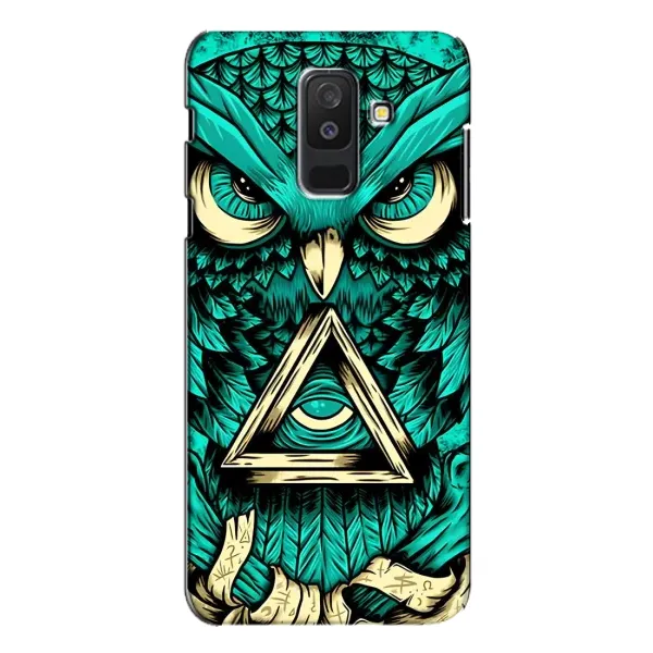 Чехол с рисунком «Зеленая сова» для Samsung Galaxy A6 Plus 2018 (A605)