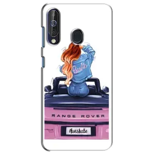 Силиконовый Чехол на Samsung Galaxy A60 2019 (A605F) с картинкой Стильных Девушек (Девушка на машине)