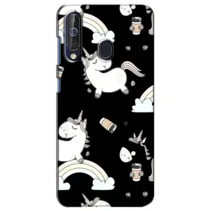 Чехол Unicorn на Samsung Galaxy A60 2019 (A605F) (Единорог с кофе)