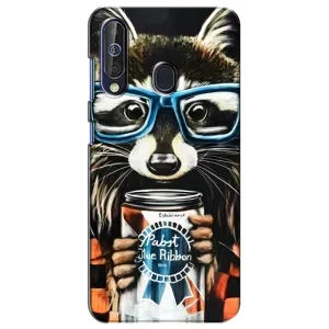 Силиконовый Чехол с Енотами на Samsung Galaxy A60 2019 (A605F) (Енот в очках)