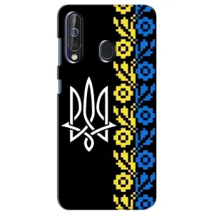 Силиконовый Чехол на Samsung Galaxy A60 2019 (A605F) (Герб и вышыванка)
