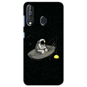 Силіконовый Чохол з принтом "Космонавти" на Samsung Galaxy A60 2019 (A605F) (Космонавт на рибалці)