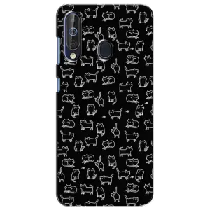Чехол на тематику: Коты для Samsung Galaxy A60 2019 (A605F) (Котики на черном)