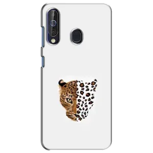 Чохол з леопардовим принтом на Samsung Galaxy A60 2019 (A605F) (Леопард на білому)
