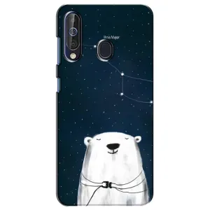 Силиконовый бампер с картинкой животных для Samsung Galaxy A60 2019 (A605F) (Медведица)