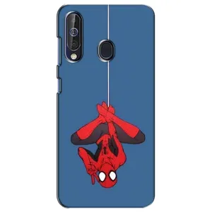 Чехол Супергерой Человека Паука на Samsung Galaxy A60 2019 (A605F) (На паутине)