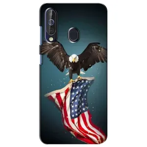 Чехол Флаг USA для Samsung Galaxy A60 2019 (A605F) (Орел и флаг)