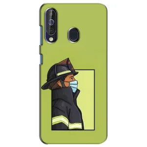 Силіконовий бампер (Працівники) на Samsung Galaxy A60 2019 (A605F) (Пожежник)