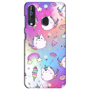 Чехол Unicorn на Samsung Galaxy A60 2019 (A605F) (Радуга и Единорог)