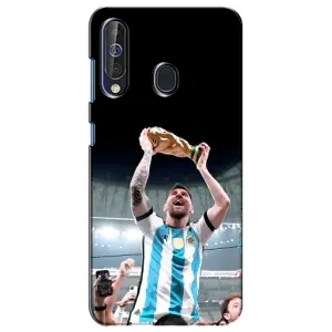 Чехлы Лео Месси Аргентина для Samsung Galaxy A60 2019 (A605F) (Счастливый Месси)