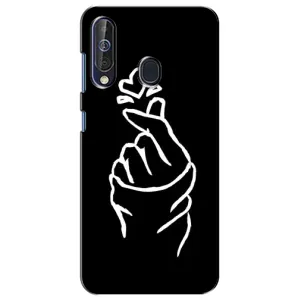 Чехлы (Знак сердечка) на Samsung Galaxy A60 2019 (A605F) (Сердце на черном)