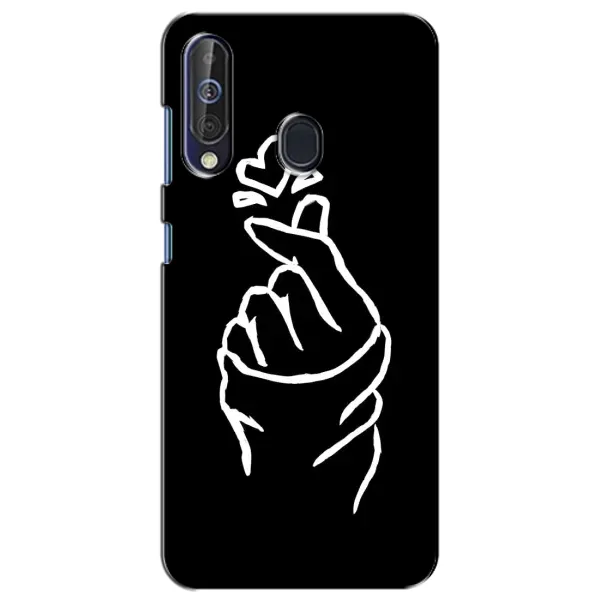 Чехол с рисунком «Сердце на черном» для Samsung Galaxy A60 2019 (A605F)