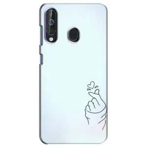 Чехлы (Знак сердечка) на Samsung Galaxy A60 2019 (A605F) (Сердце на голубом)