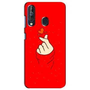 Чехлы (Знак сердечка) на Samsung Galaxy A60 2019 (A605F) (Сердце на красном)