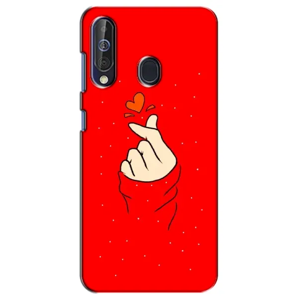 Чехол с рисунком «Сердце на красном» для Samsung Galaxy A60 2019 (A605F)