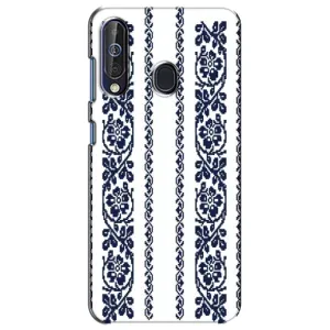 Силиконовый Чехол на Samsung Galaxy A60 2019 (A605F) с картинкой Вышиванки (Синяя вышиванка)