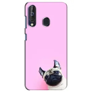 Бампер для Samsung Galaxy A60 2019 (A605F) з картинкою "Песики" (Собака на рожевому)