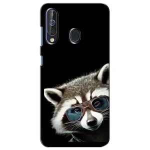 Силиконовый Чехол с Енотами на Samsung Galaxy A60 2019 (A605F) (Стильный Енот)