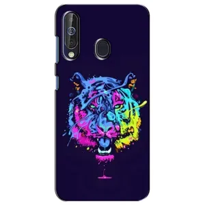Силиконовый бампер с картинкой животных для Samsung Galaxy A60 2019 (A605F) (Тигр-Арт)