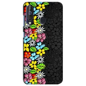 Чохол з Квітами для Samsung Galaxy A60 2019 (A605F) (Яскраві квіти)