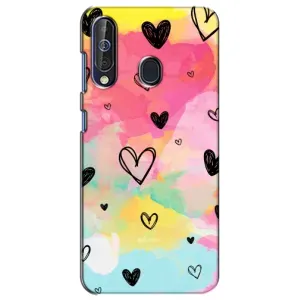 Чехлы с тематикой "Маленькие Сердечки" на Samsung Galaxy A60 2019 (A605F) (Яркие сердечки)
