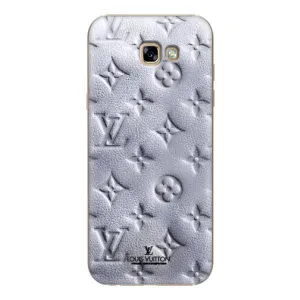 Текстурный Чехол Louis Vuitton для Гелекси А7 2017 (Белый ЛВ)
