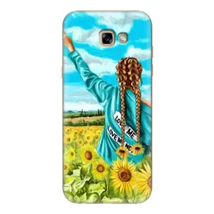 Чехол Стильные девушки на Samsung Galaxy A7 2017 / A720 / A720F (Девушка на поле)