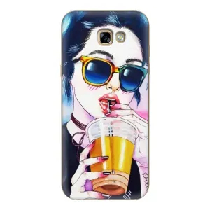 Чехол с картинкой Модные Девчонки Samsung Galaxy A7 2017 / A720 / A720F (Девушка с коктейлем)