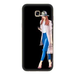 Чехол с картинкой Модные Девчонки Samsung Galaxy A7 2017 / A720 / A720F (Девушка со смартфоном)