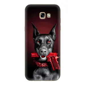 Чехол ДОБЕРМАН для Samsung Galaxy A7 2017 / A720 / A720F (Доберман злой)