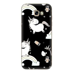 Чехол Unicorn на Samsung Galaxy A7 2017 / A720 / A720F (Единорог с кофе)