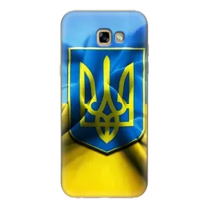 Чехол с картинкой (Патриотический ГЕРБ) на Samsung Galaxy A7 2017 / A720 / A720F (Герб и Флаг Украины)