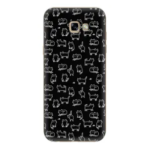 Чехол на тематику: Коты для Samsung Galaxy A7 2017 (A720, A720F) (Котики на черном)