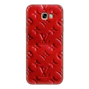 Текстурный Чехол Louis Vuitton для Гелекси А7 2017 (Красный ЛВ)