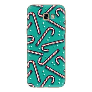 Силиконовый бампер на рождество для Samsung Galaxy A7 2017 / A720 / A720F (Леденцы)