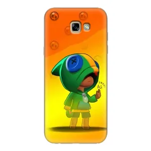 Чехол Бравл Старс для Samsung Galaxy A7 2017 / A720 / A720F (LEON в кофте)
